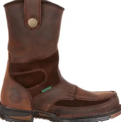 Georgia Men's Athens 10" Soft Toe WP Wellington Work Boot -Brown- G4403
