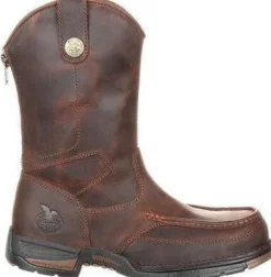 Georgia Men's Athens 11" Soft Toe Pull On Zipper Work Boot- Brown- GB00226