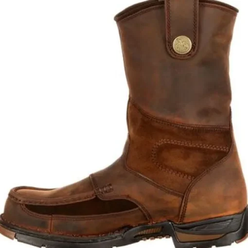 Georgia Men's Athens 10" Soft Toe WP Wellington Work Boot -Brown- G4403