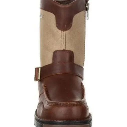 Georgia Men's Athens 8" Soft Toe WP Side Zip Work Boot- Brown- GB00245