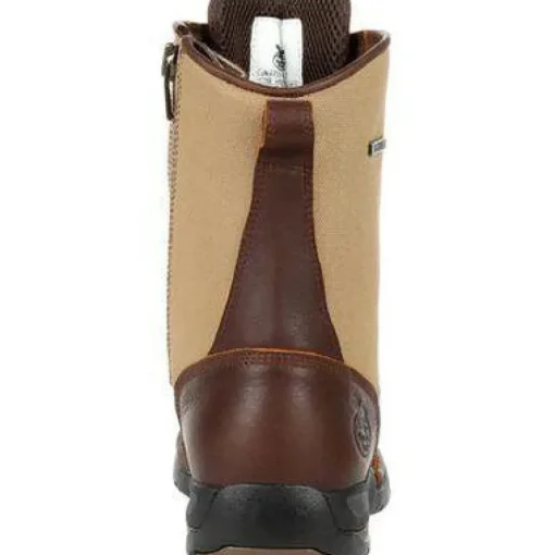 Georgia Men's Athens 8" Soft Toe Waterproof Side-Zip Upland Work Boot - Brown - GB00354