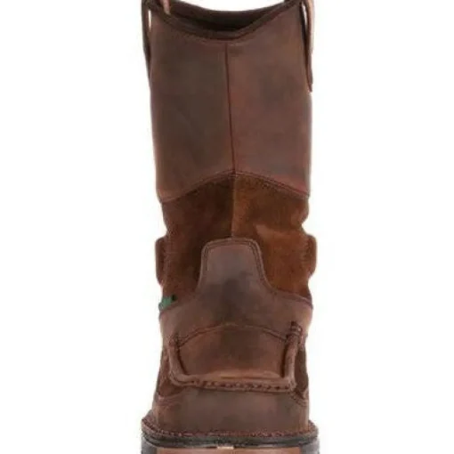 Georgia Men's Athens 10" Soft Toe WP Wellington Work Boot -Brown- G4403