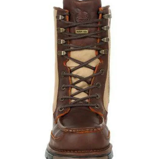 Georgia Men's Athens 8" Soft Toe Waterproof Side-Zip Upland Work Boot - Brown - GB00354
