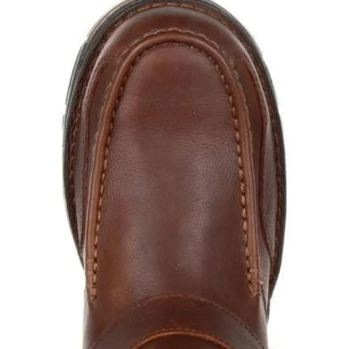 Georgia Men's Athens 8" Soft Toe WP Side Zip Work Boot- Brown- GB00245