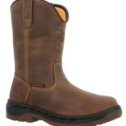 Georgia Men's Boot Ot 10" Waterproof Pull On Work Boot -Brown- GB00523