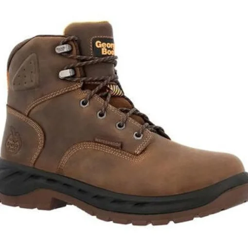 Georgia Men's Boot Ot 6" WP Slip Resistant Work Boot -Brown- GB00521