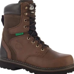 Georgia Men's Brookville 8" Stl Toe WP Work Boot - Brown - G9334