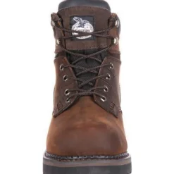Georgia Men's Brookville 6" Stl Toe WP Work Boot - Brown - G7334