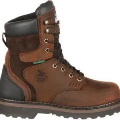 Georgia Men's Brookville 8" Stl Toe WP Work Boot - Brown - G9334