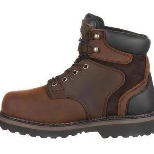 Georgia Men's Brookville 6" Stl Toe WP Work Boot - Brown - G7334