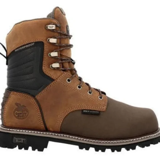 Georgia Men's Brute 8" Comp Toe WP MG Work Boot- Brown- GB00643