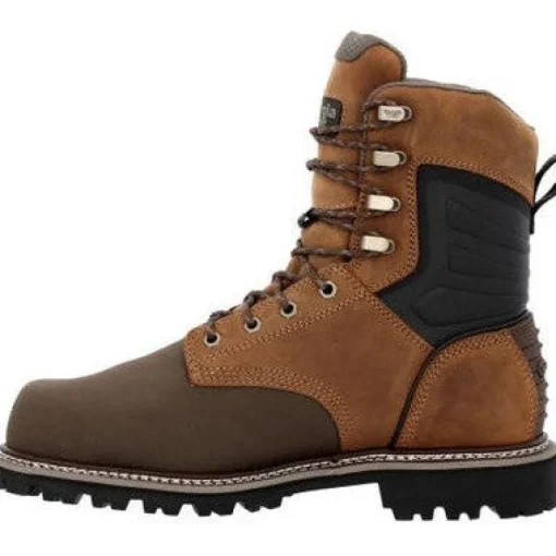 Georgia Men's Brute 8" Comp Toe WP MG Work Boot- Brown- GB00643