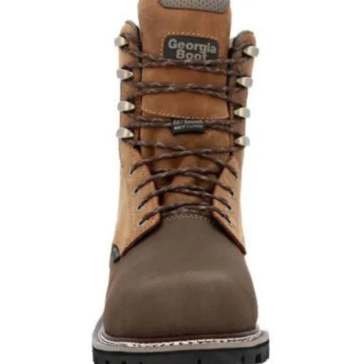 Georgia Men's Brute 8" Comp Toe WP MG Work Boot- Brown- GB00643