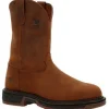Georgia Men's Carbo Tec 10" Pull On Slip Resist Work Boot -Brown- GB00495