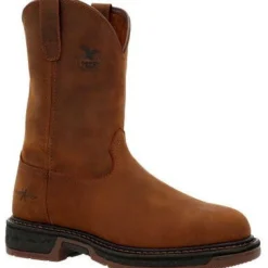 Georgia Men's Carbo Tec 10" Pull On Slip Resist Work Boot -Brown- GB00495