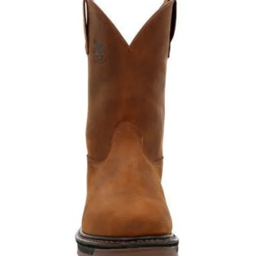 Georgia Men's Carbo Tec 10" Pull On Slip Resist Work Boot -Brown- GB00495