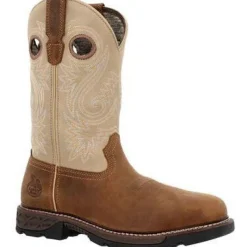 Georgia Men's Carbo Tec FLX 11" Alloy Toe Western Work Boot -Brown- GB00670