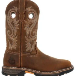 Georgia Men's Carbo Tec FLX 11" Soft Toe WP Pull On Work Boot- Brown- GB00649