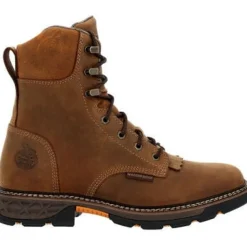 Georgia Men's Carbo Tec Flx 8" Soft Toe WP Lacer Western Work Boot -Brown- GB00623