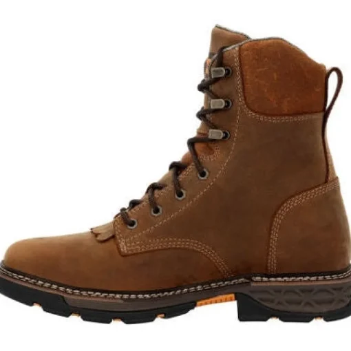 Georgia Men's Carbo Tec Flx 8" Soft Toe WP Lacer Western Work Boot -Brown- GB00623
