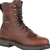 Georgia Men's Carbo Tec LT 8" Soft Toe WP Lacer Work Boot -Brown- GB00309