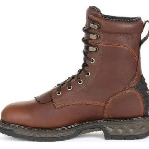 Georgia Men's Carbo Tec LT 8" Soft Toe WP Lacer Work Boot -Brown- GB00309