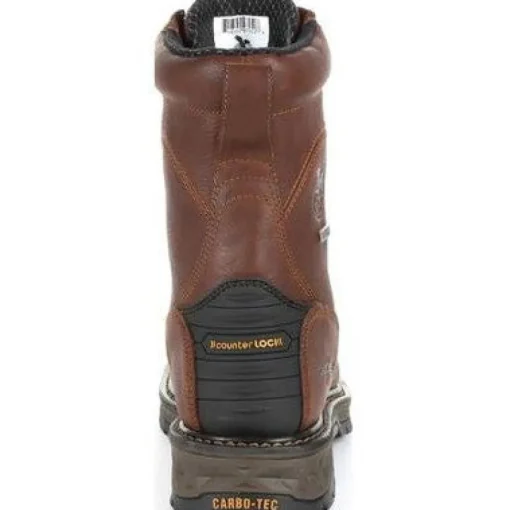 Georgia Men's Carbo Tec LT 8" Soft Toe WP Lacer Work Boot -Brown- GB00309