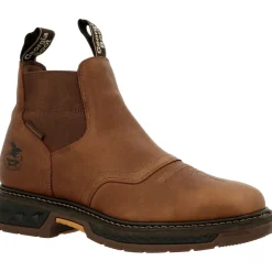 Georgia Men's Carbo-Tec LT 6" Soft Toe WP Work Boot - Brown - GB00434