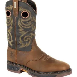 Georgia Men's Carbo-Tec LT 11" Pull-On WP Western Work Boot -Brown GB00266