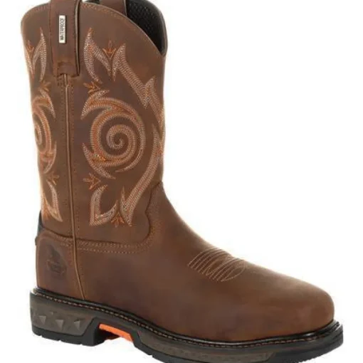 Georgia Men's Carbo-Tec LT 11" Stl Toe WP Western Work Boot Brown - GB00264