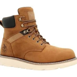 Georgia Men's Core 37 6" Soft Toe WP Slip Resist Wedge Work Boot -Brown- GB00665