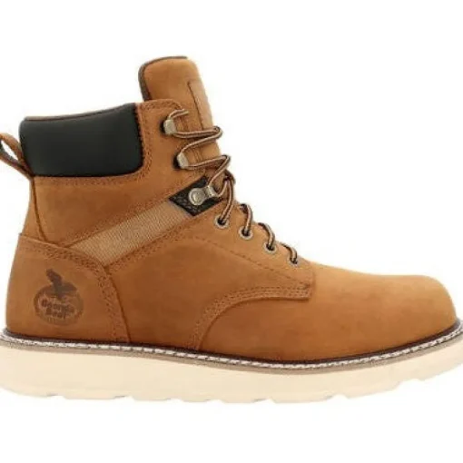 Georgia Men's Core 37 6" Soft Toe WP Slip Resist Wedge Work Boot -Brown- GB00665