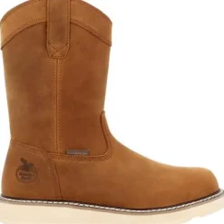 Georgia Men's Core 37 10" Soft Toe WP Pull On Wedge Work Boot- Brown- GB00666