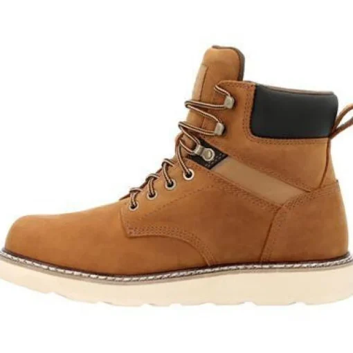 Georgia Men's Core 37 6" Soft Toe WP Slip Resist Wedge Work Boot -Brown- GB00665