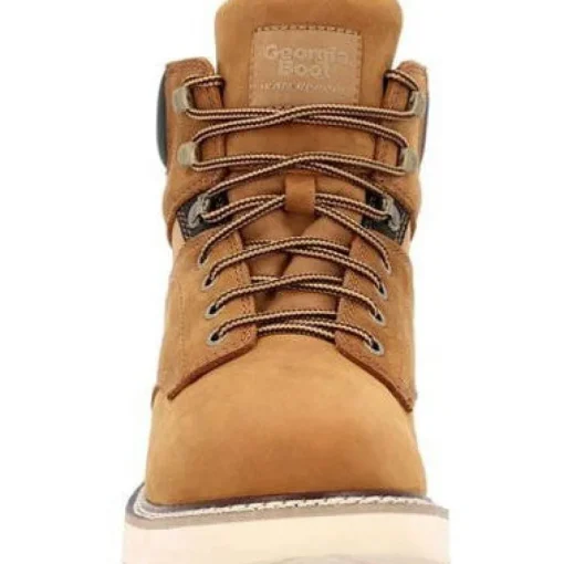 Georgia Men's Core 37 6" Soft Toe WP Slip Resist Wedge Work Boot -Brown- GB00665
