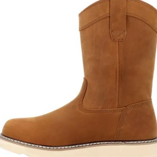 Georgia Men's Core 37 10" Soft Toe WP Pull On Wedge Work Boot- Brown- GB00666