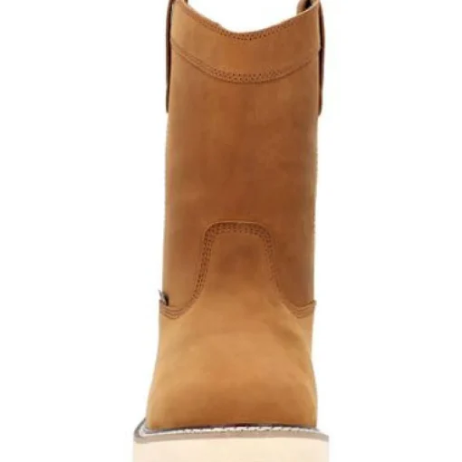 Georgia Men's Core 37 10" Soft Toe WP Pull On Wedge Work Boot- Brown- GB00666