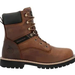 Georgia Men's Core 37 8" Steel Toe WP Lace-Up Work Boot- Brown- GB00674
