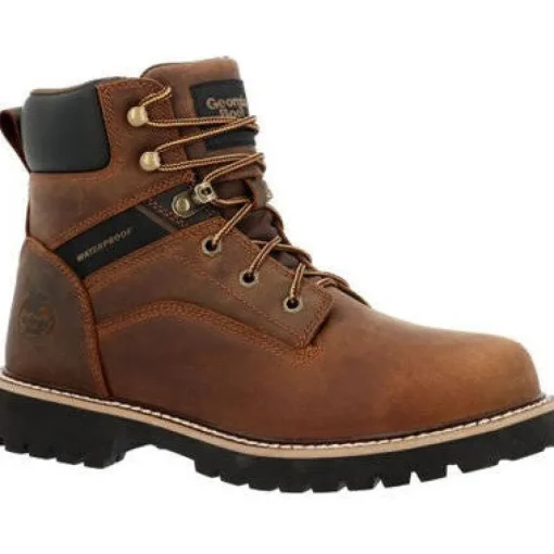 Georgia Men's Core 37 6" WP Slip Resistant Work Boot -Brown- GB00635