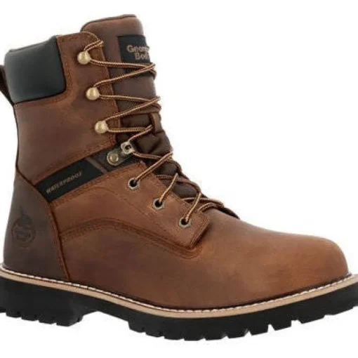 Georgia Men's Core 37 8" WP Slip Resistant Work Boot -Brown- GB00637