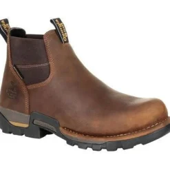 Georgia Men's Eagle One 4" Steel Toe WP Chelsea Work Boot -Brown- GB00337
