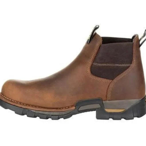 Georgia Men's Eagle One 4" Steel Toe WP Chelsea Work Boot -Brown- GB00337