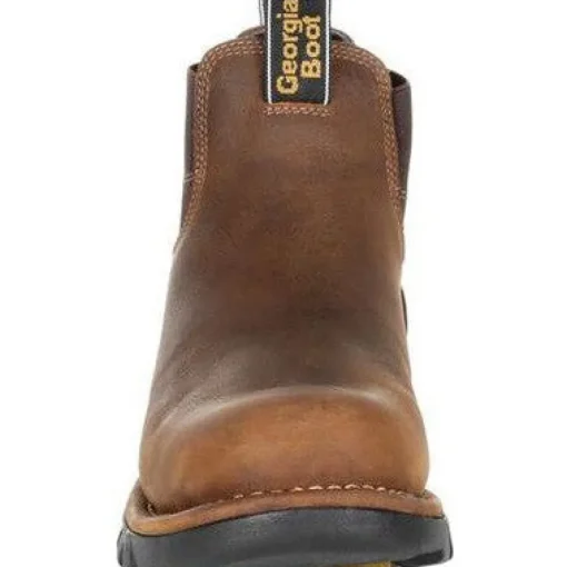 Georgia Men's Eagle One 4" Steel Toe WP Chelsea Work Boot -Brown- GB00337