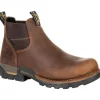 Georgia Men's Eagle One Soft Toe WP Chelsea Work Boot - Brown - GB00315