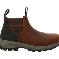 Georgia Men's Eagle Trail 5" Soft Toe WP Chelsea Boot- Brown - GB00478