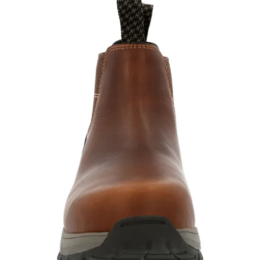 Georgia Men's Eagle Trail 5" Soft Toe WP Chelsea Boot- Brown - GB00478