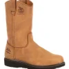 Georgia Men's Farm And Ranch Wellington Wedge Work Boot - Brown - G4432