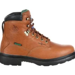 Georgia Men's Farm And Ranch 6" Soft Toe WP Work Boot -Brown- G6503
