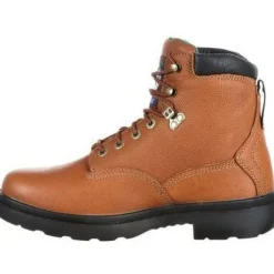 Georgia Men's Farm And Ranch 6" Soft Toe WP Work Boot -Brown- G6503