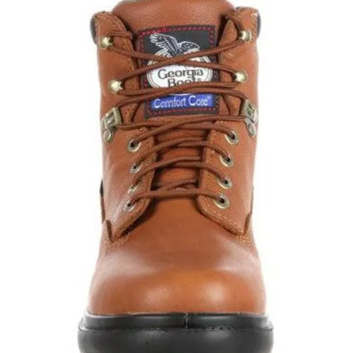 Georgia Men's Farm And Ranch 6" Soft Toe WP Work Boot -Brown- G6503
